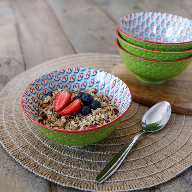 Mikasa 15.5cm Does It All Bowl Geometric Lime image number 3